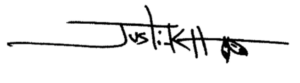 Justin h signature in black no background